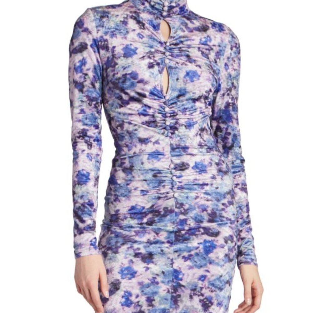 NWT Isabel Marant Gram Floral Velvet Mini Dress EU 34 / US 2